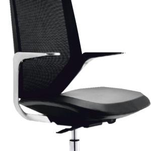 office chair in silver and black color