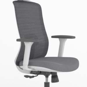 office chair in white and black color