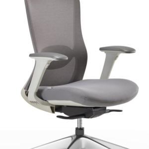 comfortable office chair in silver color