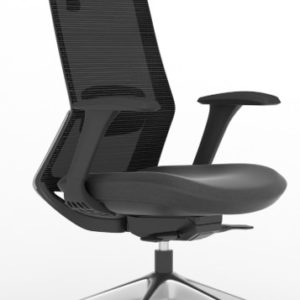 office chair in black color with wheels