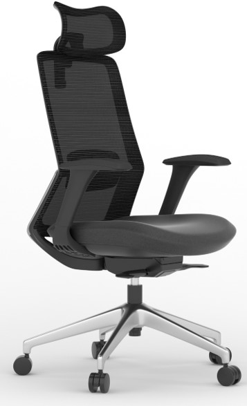 office chair in black color with wheels