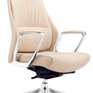 office chair in white color with wheels