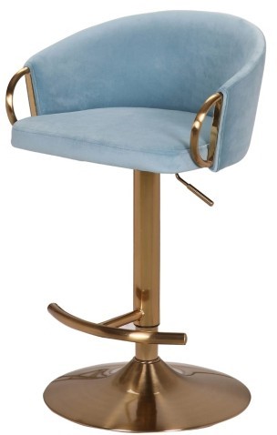 high counter chair for golden and blue color
