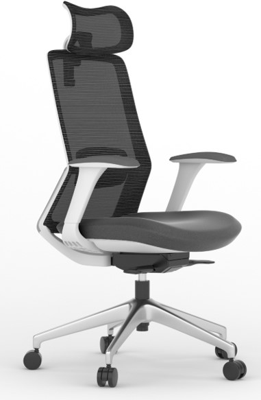office chair in white and black combo color
