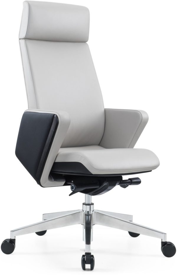 office chairs in white and black