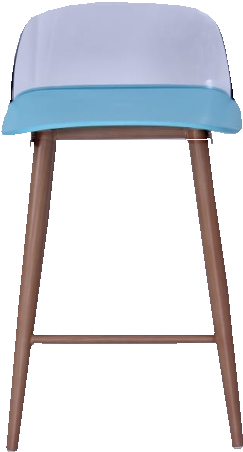 high counter chair in blue color