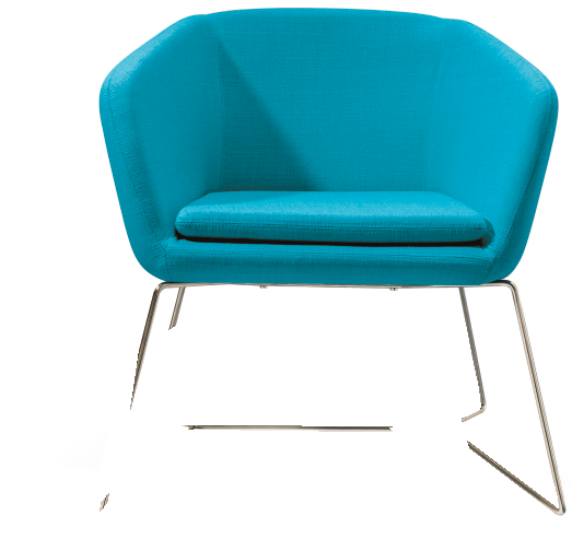 lounge chair in blue color